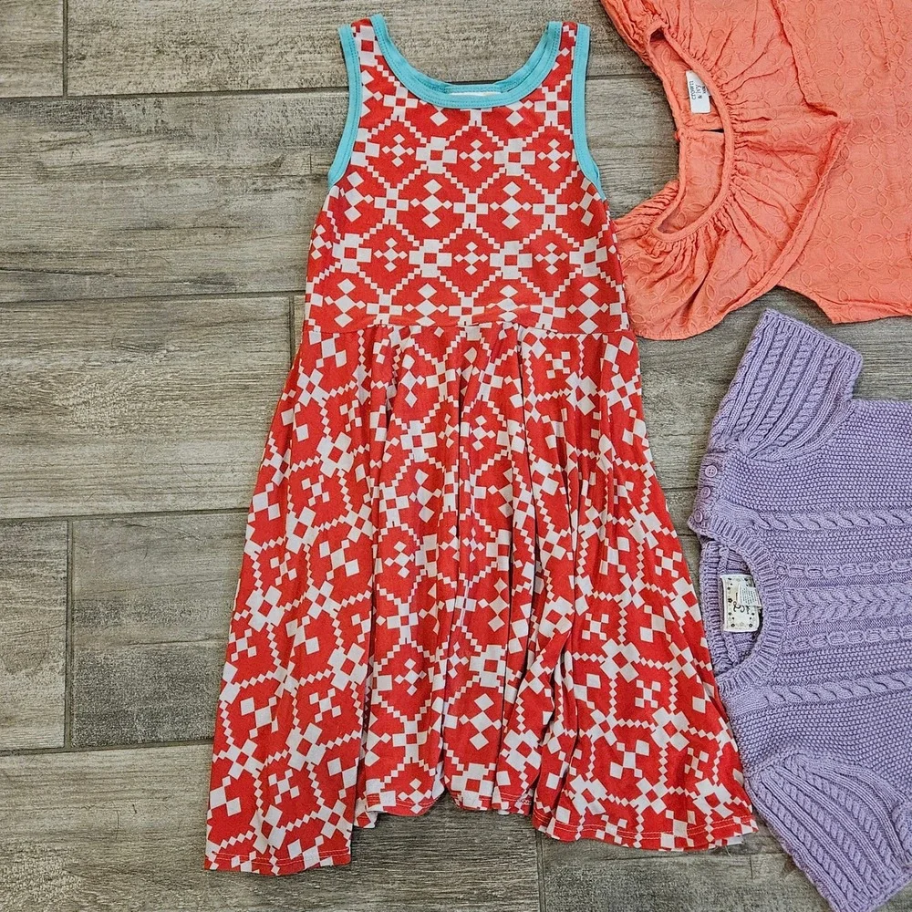 Summer Dress Bundle Girls Size 6-8 Lot of 6 Casual Play School Kids Boho Floral‎